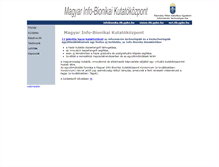 Tablet Screenshot of infobionika.itk.ppke.hu